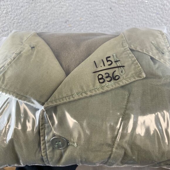 Vintage WWII USN Navy Deck Jacket N-4 Field Coat Medium Lined Green 1940s - Picture 16 of 16